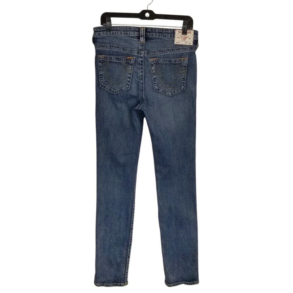 True Religion Women's Billie Mid Rise Straight Leg Jeans Medium Wash Size 30 - Picture 3 of 10